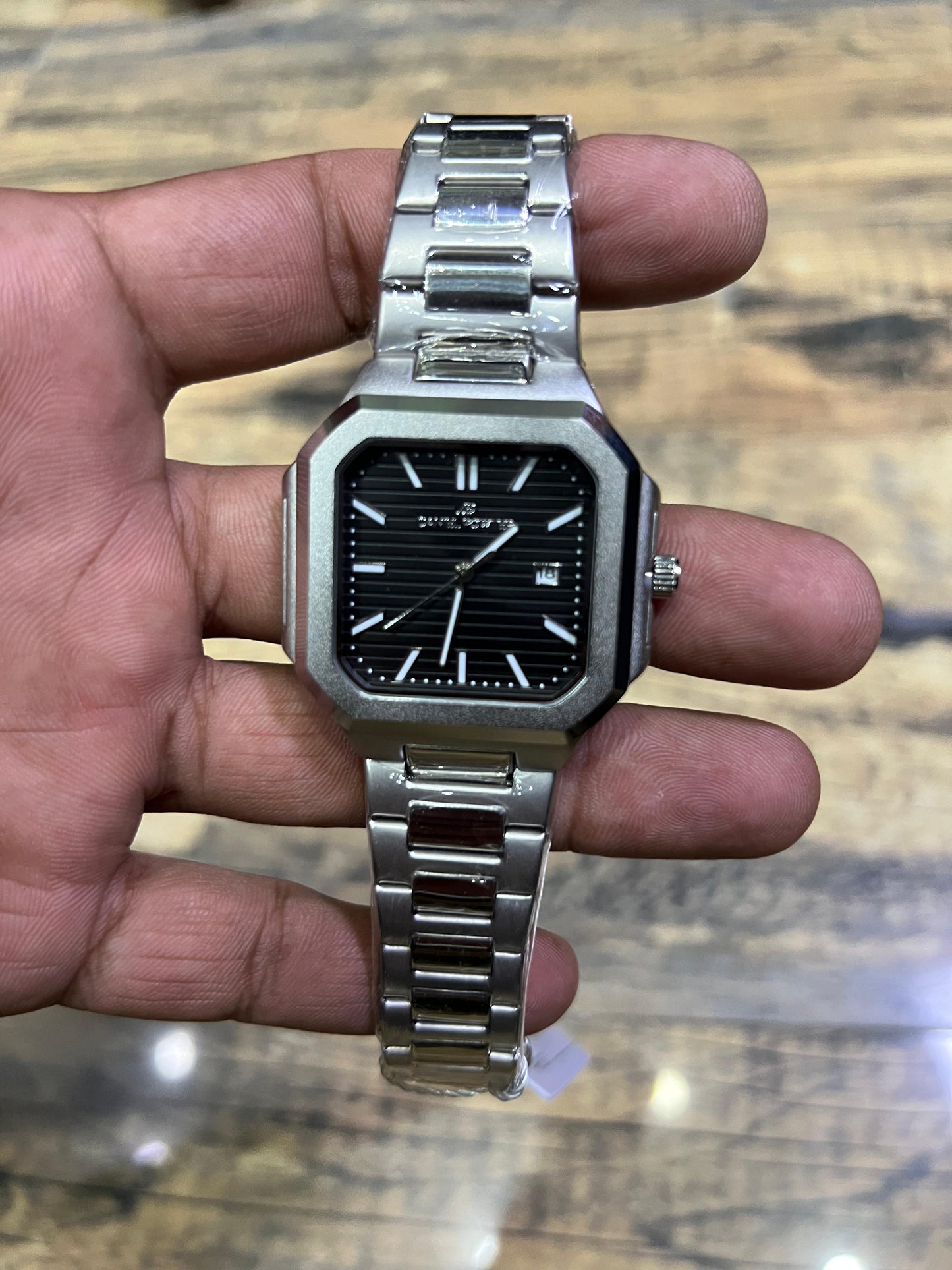 Daniel Powter Black Dial Stainless Steel Watch