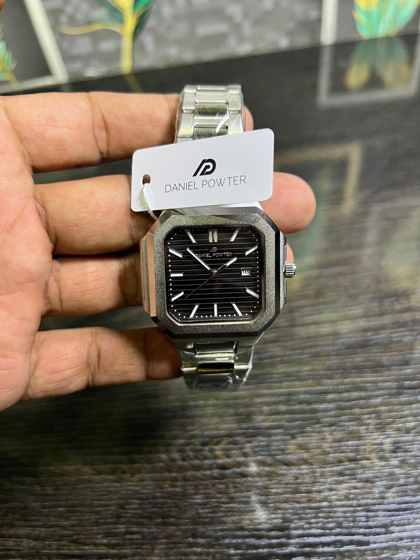 Daniel Powter Black Dial Stainless Steel Watch