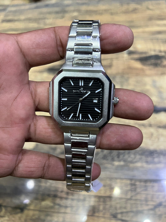 Daniel Powter Black Dial Stainless Steel Watch